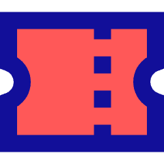 Ticket 2 Icon from Sharp Pop Set
