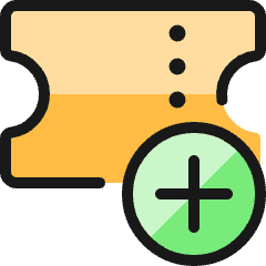 Ticket Add Icon from Ultimate Colors Set