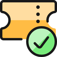 Ticket Check Icon from Ultimate Colors Set