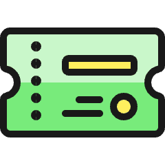 Ticket Icon from Ultimate Colors Set