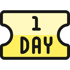 Ticket Day 1 Icon from Ultimate Colors Set