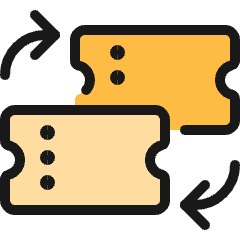 Ticket Exchange Icon from Ultimate Colors Set