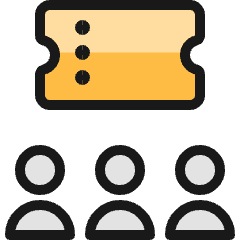 Ticket Group Icon from Ultimate Colors Set