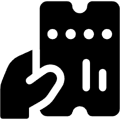 Ticket Hold Icon from Ultimate Bold Set