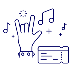 Ticket Music Event Illustration from UX Line Set