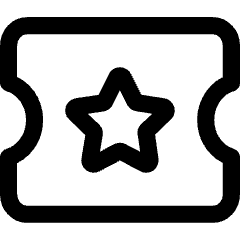 Ticket Star Icon from Core Line Set