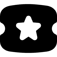 Ticket Star Icon from Flex Solid Set