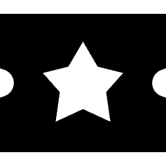Ticket Star Icon from Sharp Solid Set