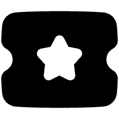 Ticket Star Icon from Plump Solid Set