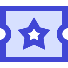 Ticket Star Icon from Sharp Duo Set