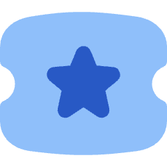 Ticket Star Icon from Flex Flat Set