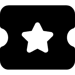 Ticket Star Icon from Core Solid Set