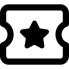 Ticket Star Icon from Core Remix Set