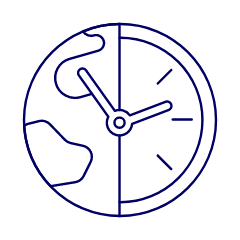 World Clock Illustration from UX Line Set