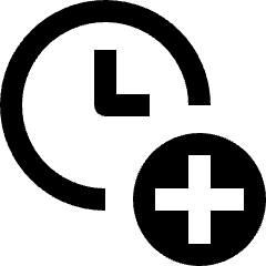Clock Add Icon from Nova Line Set