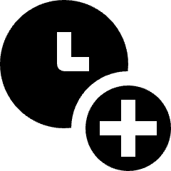 Clock Add Icon from Nova Solid Set