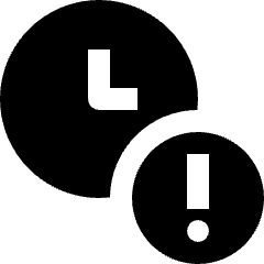 Clock Alert Error Icon from Nova Solid Set