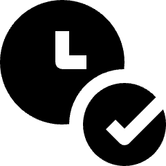 Clock Check Icon from Nova Solid Set