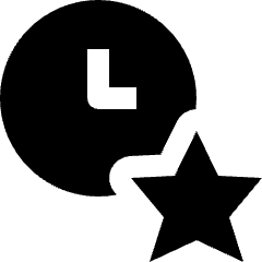 Clock Favorite Star Icon from Nova Solid Set