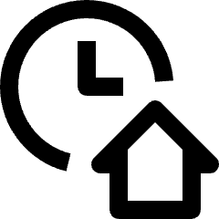 Clock Home Icon from Nova Line Set