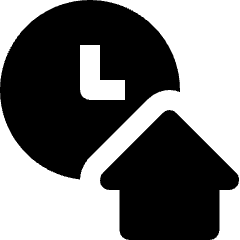 Clock Home Icon from Nova Solid Set