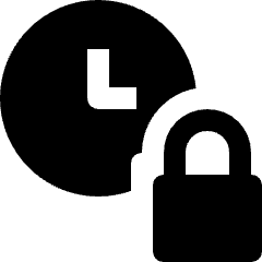 Clock Lock Icon from Nova Solid Set