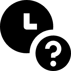 Clock Question Icon from Nova Solid Set