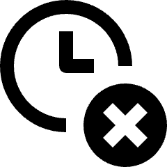 Clock Remove Icon from Nova Line Set