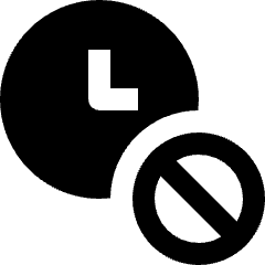 Clock Restrict Block Icon from Nova Solid Set