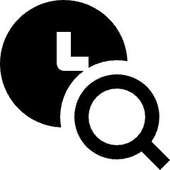 Clock Search Icon from Nova Solid Set