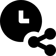 Clock Share Icon from Nova Solid Set