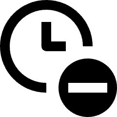 Clock Subtract Icon from Nova Line Set