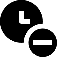 Clock Subtract Icon from Nova Solid Set