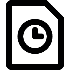 Time Clock File 1 Icon from Ultimate Bold Set
