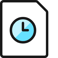 Time Clock File 1 Icon from Ultimate Colors Set