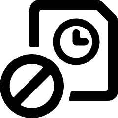 Time Clock File Block Icon from Ultimate Bold Set
