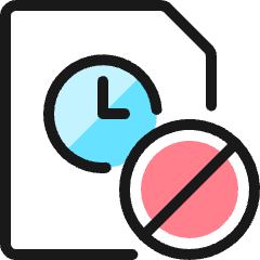 Time Clock File Block Icon from Ultimate Colors Set