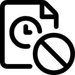 Time Clock File Block Icon from Ultimate Regular Set