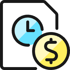 Time Clock File Cash Icon from Ultimate Colors Set
