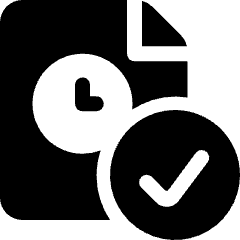 Time Clock File Check Icon from Ultimate Bold Set