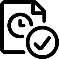 Time Clock File Check Icon from Ultimate Regular Set