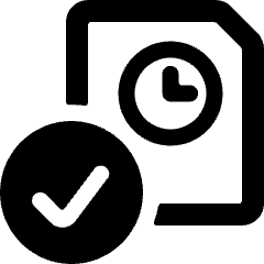 Time Clock File Check Icon from Ultimate Bold Set