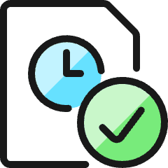 Time Clock File Check Icon from Ultimate Colors Set
