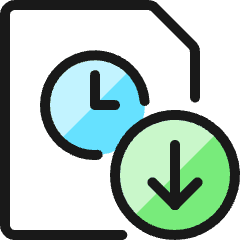 Time Clock File Download Icon from Ultimate Colors Set