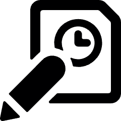 Time Clock File Edit Icon from Ultimate Bold Set
