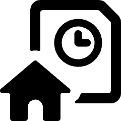 Time Clock File Home Icon from Ultimate Bold Set