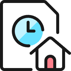 Time Clock File Home Icon from Ultimate Colors Set