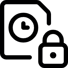 Time Clock File Lock Icon from Ultimate Regular Set