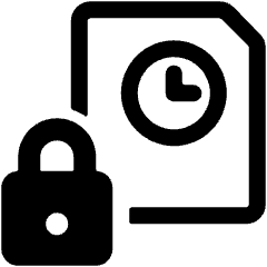 Time Clock File Lock Icon from Ultimate Bold Set