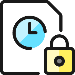 Time Clock File Lock Icon from Ultimate Colors Set